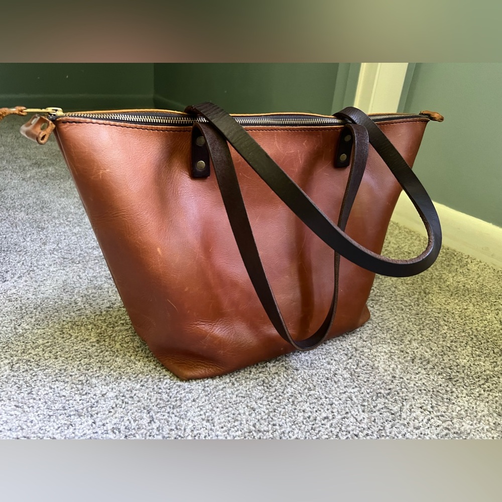 Large Portland, leather zip bag